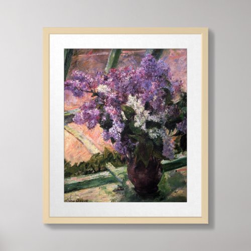 Lilacs in a Window  Mary Cassatt Framed Art