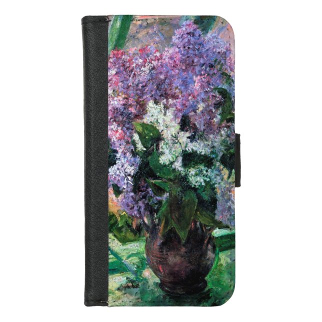 Lilacs in a Window, Mary Cassatt iPhone Wallet Case (Front)
