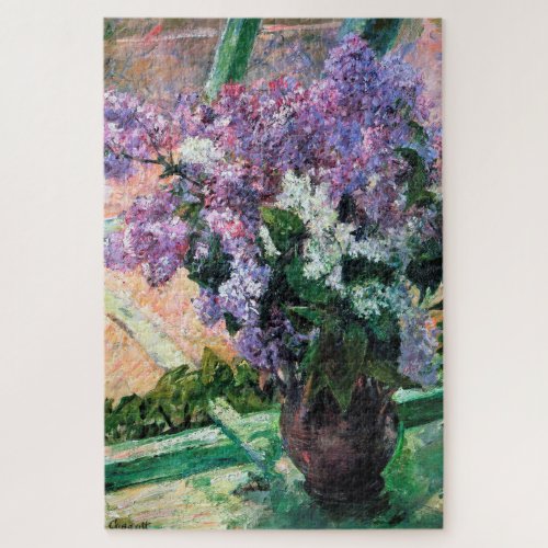 Lilacs in a Window Mary Cassatt Jigsaw Puzzle