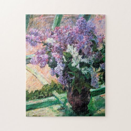 Lilacs in a Window Mary Cassatt Jigsaw Puzzle