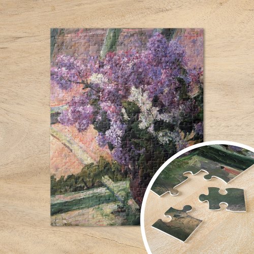 Lilacs in a Window  Mary Cassatt Jigsaw Puzzle