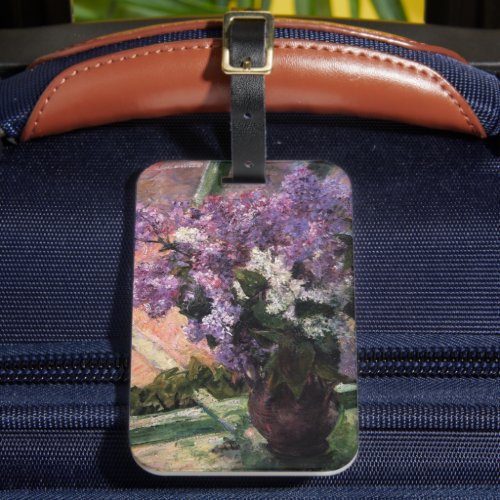 Lilacs in a Window  Mary Cassatt Luggage Tag