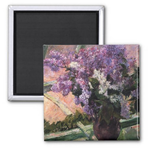 Lilacs in a Window  Mary Cassatt Magnet