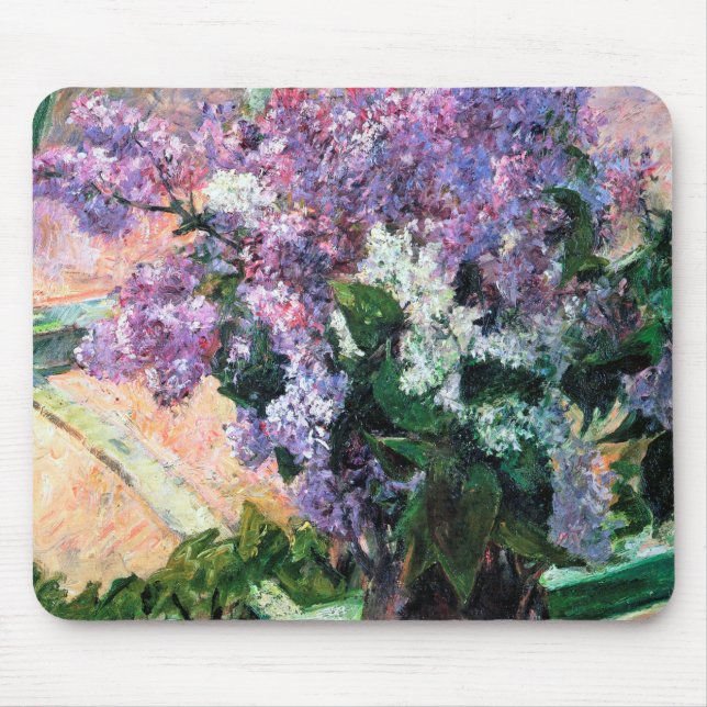 Lilacs in a Window, Mary Cassatt Mouse Pad (Front)