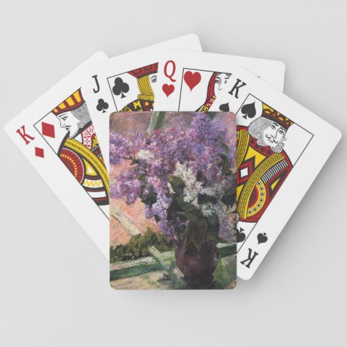 Lilacs in a Window  Mary Cassatt Poker Cards
