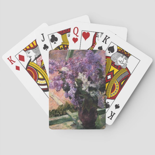 Lilacs in a Window | Mary Cassatt Poker Cards (Back)