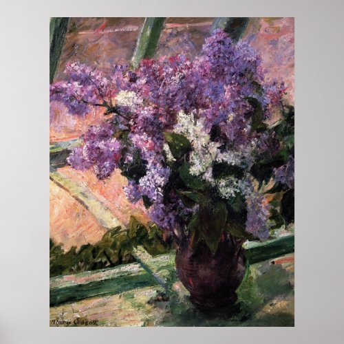 Lilacs in a Window Mary Cassatt Poster