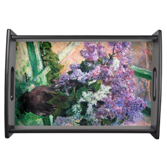Lilacs in a Window, Mary Cassatt Serving Tray (Front)