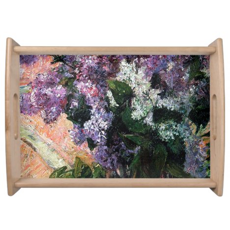 Lilacs in a Window Serving Tray