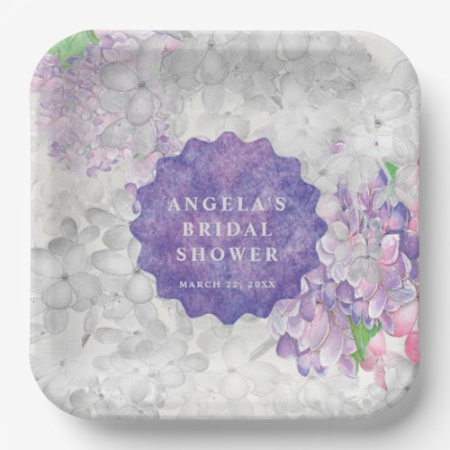 Lilacs in Bloom Spring Wedding Event  Paper Plates
