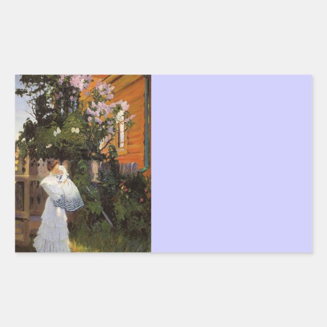 Lilacs in Sun Rectangular Sticker (Front)