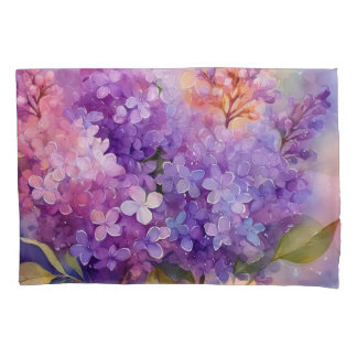 Lilacs in Watercolor Pillow Case