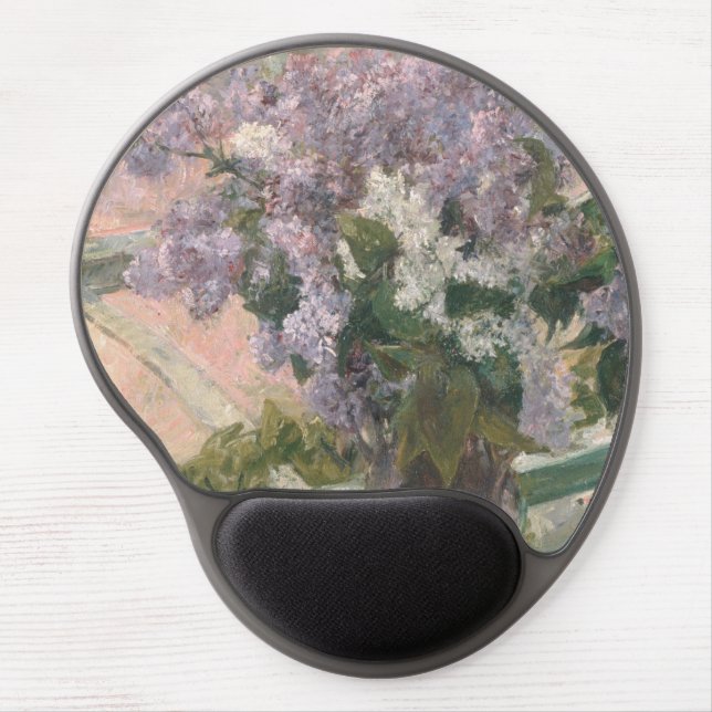Lilacs in Window by Mary Cassatt American Painter Gel Mouse Pad (Front)