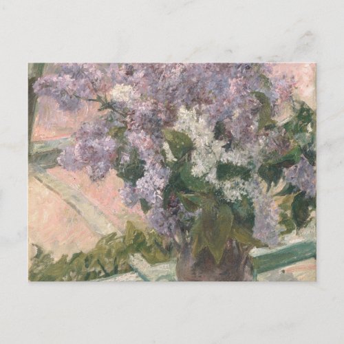 Lilacs in Window by Mary Cassatt American Painter Postcard