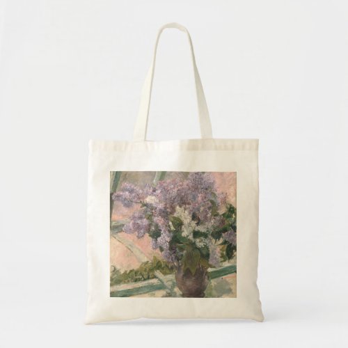 Lilacs in Window by Mary Cassatt American Painter Tote Bag