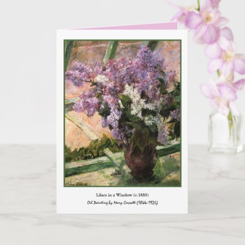 Lilacs in Window Mary Cassatt Note Card