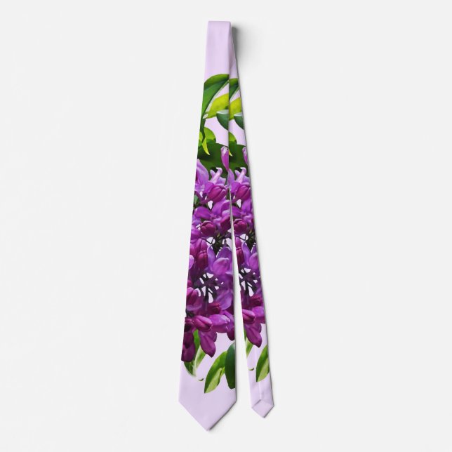 Lilacs Just Opening Neck Tie (Front)