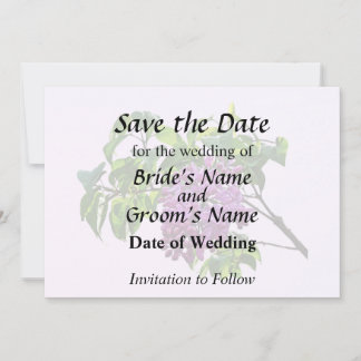Lilacs Just Opening Save The Date