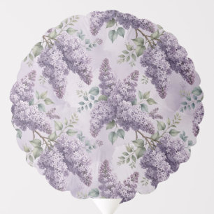 Lilacs Lilac Blossoms Sage Green Dusty Lavender Balloon