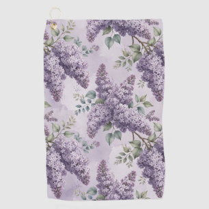 Lilacs Lilac Blossoms Sage Green Dusty Lavender Golf Towel