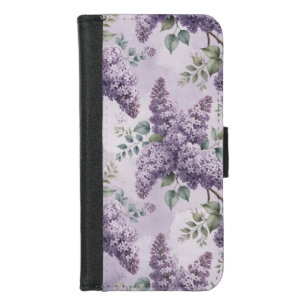 Lilacs Lilac Blossoms Sage Green Dusty Lavender iPhone 8/7 Wallet Case