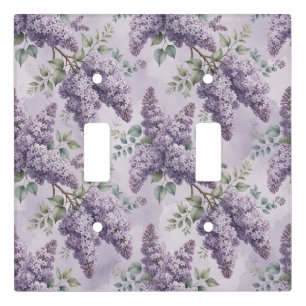 Lilacs Lilac Blossoms Sage Green Dusty Lavender Light Switch Cover