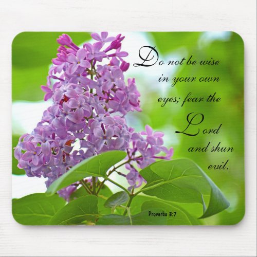 Lilacs Proverbs 37 Mousepad