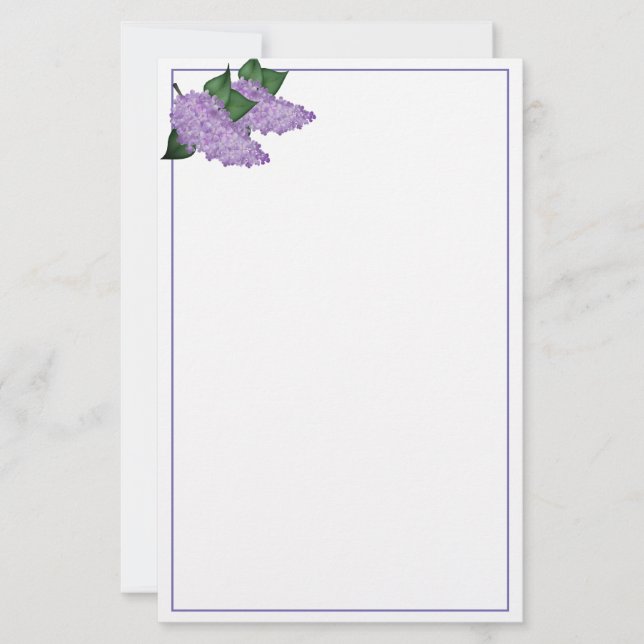 Lilacs Stationery (Front)