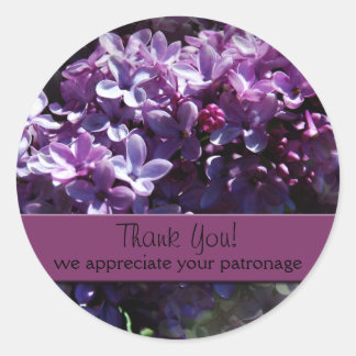 Lilacs Thank You Stickers