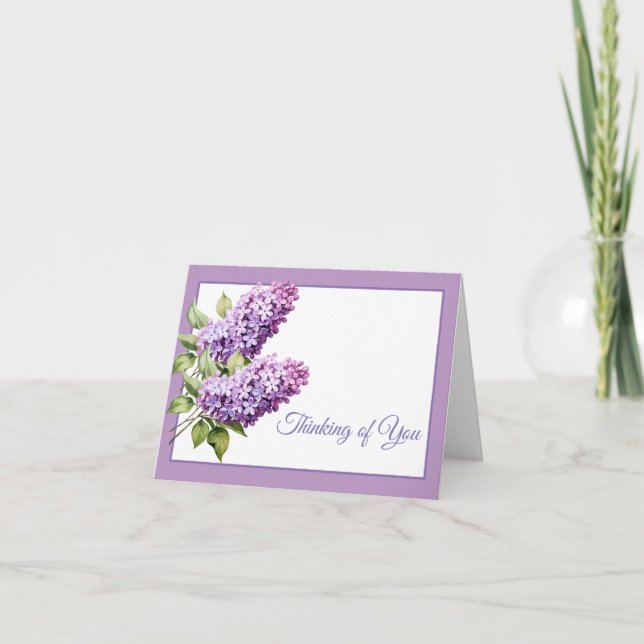 Lilacs Thinking of You Note Card (Front)