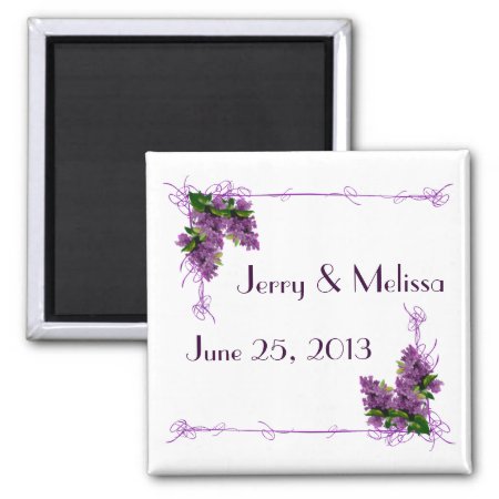 Lilacs Wedding Favor Magnet