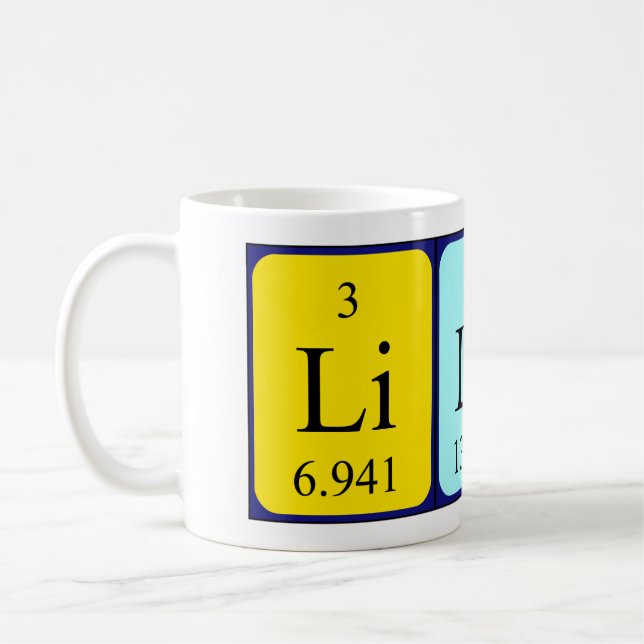 Lilah periodic table name mug (Left)