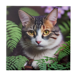 Lilah the Tortoiseshell: A Purfectly Beautiful Cat Ceramic Tile