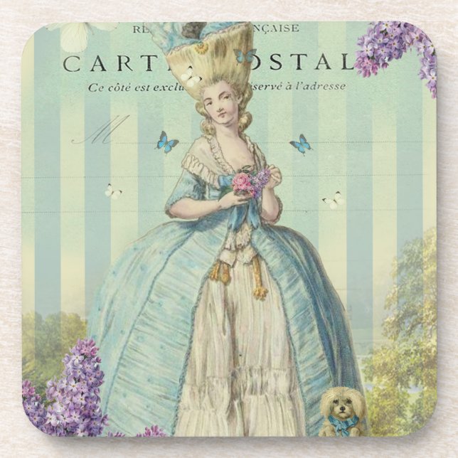 Lilas au printemps beverage coaster (Front)