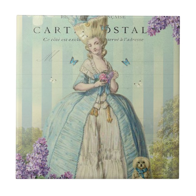 Lilas au printemps ceramic tile (Front)