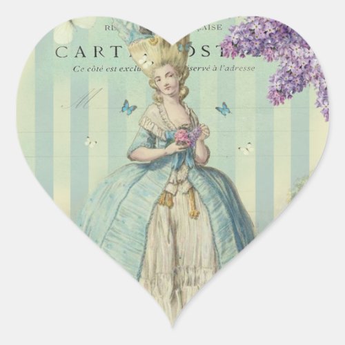 Lilas au printemps heart sticker