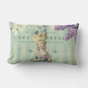 Lilas au printemps lumbar pillow