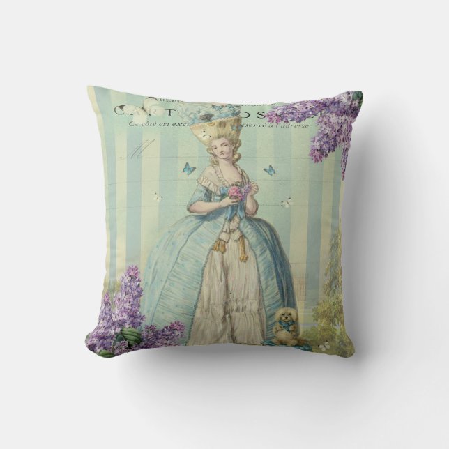 Lilas au printemps throw pillow (Front)