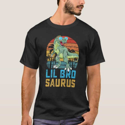 Lilbrosaurus T Rex Dinosaur Lil Bro Saurus Family  T_Shirt