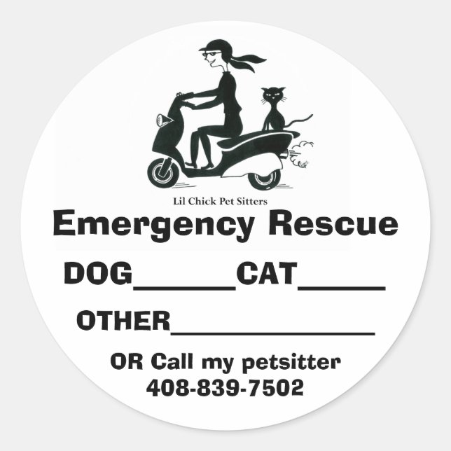 LILCHICK_LOGO 2, Emergency Rescue,... - Customized Classic Round Sticker (Front)