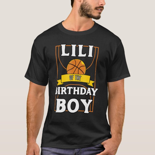 Lili Of The Birthday Baller Basketball Bday Party T-Shirt (Front)