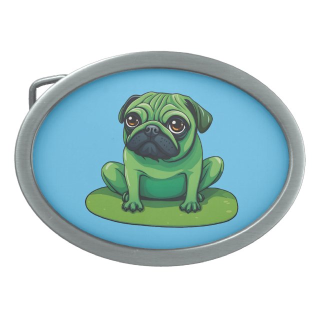 Lili Pug Belt Buckle (Front)