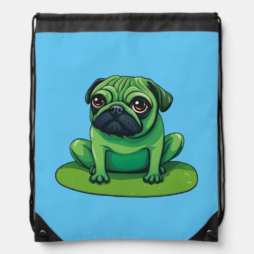 Lili Pug Drawstring Bag