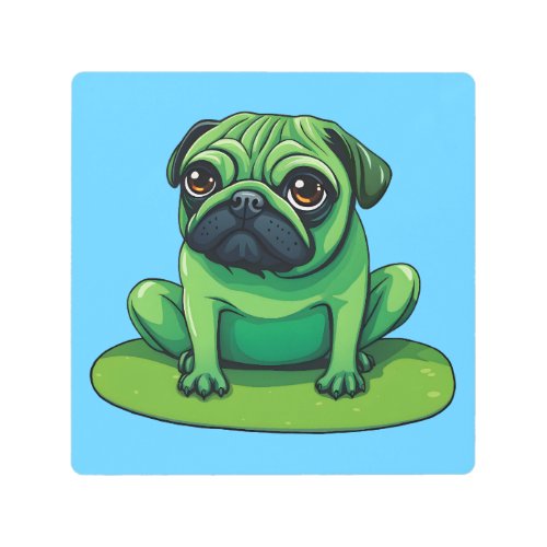 Lili Pug Metal Print