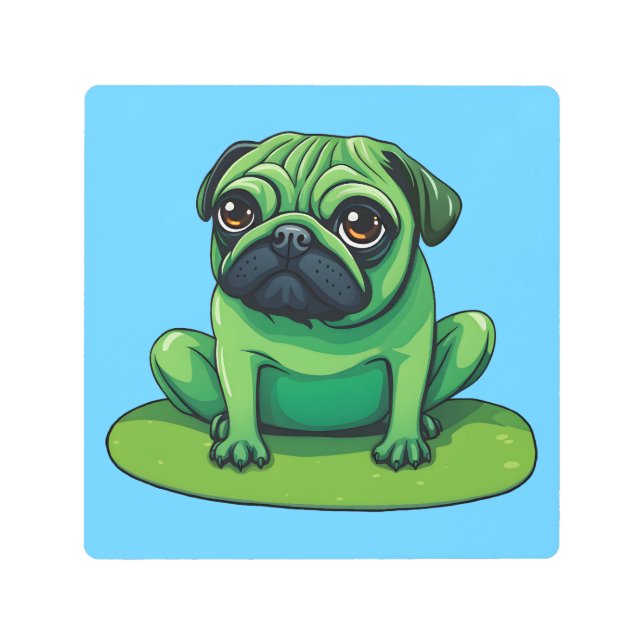 Lili Pug Metal Print (Front)