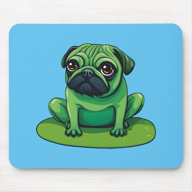Lili Pug Mouse Pad (Front)