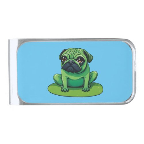 Lili Pug Silver Finish Money Clip