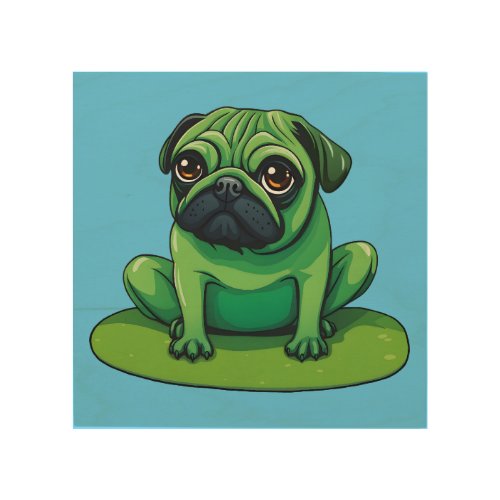 Lili Pug Wood Wall Art