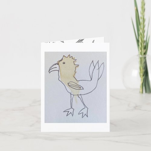 Lili The Coffee ️ Stained Bird Thank You Card