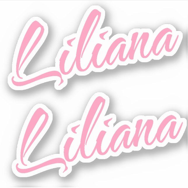 Liliana Decorative Name in Pink x2 Sticker (Front)